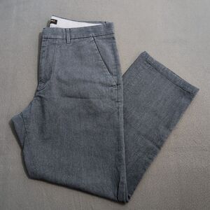 Banana Republic Men 31X30 (33X27) Blue Straight Fit Oxford Dress Pants